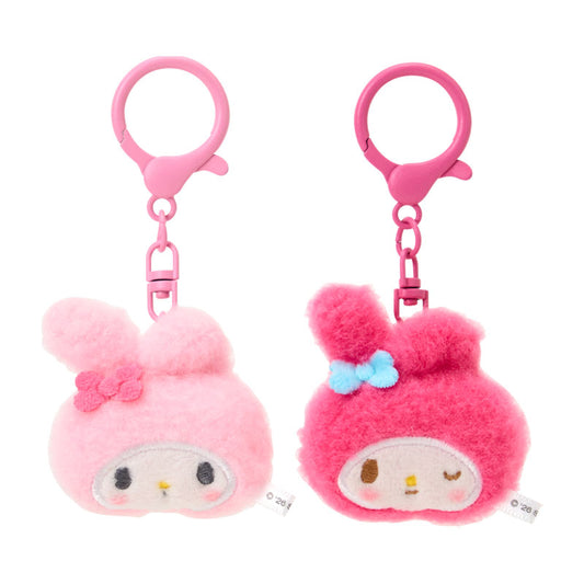 PAIR FLUFFY KEY RING: SMILE
